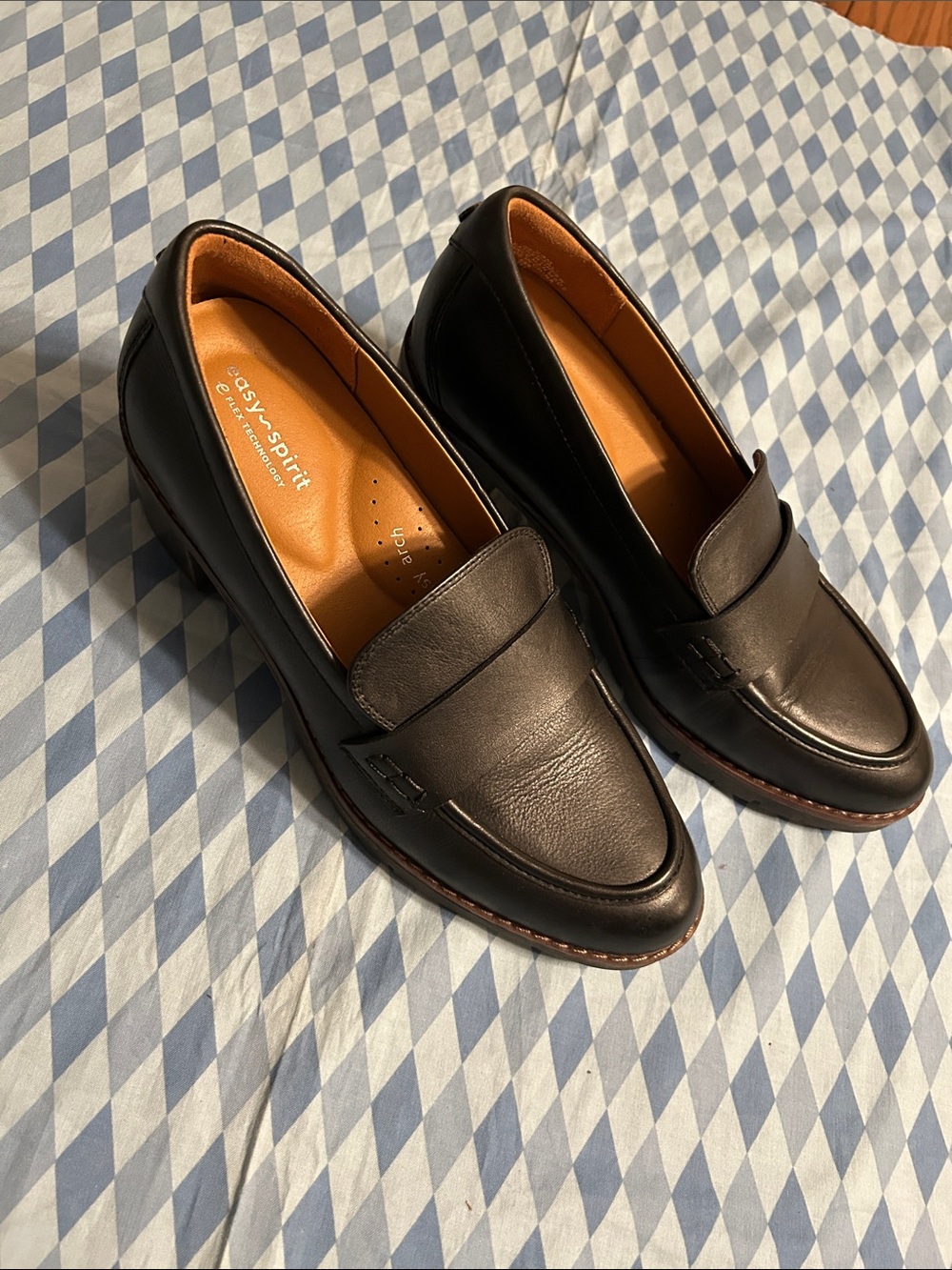 Easy Spirit leather chunky loafers size 9.5